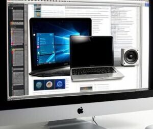Computer Screen with Web Design